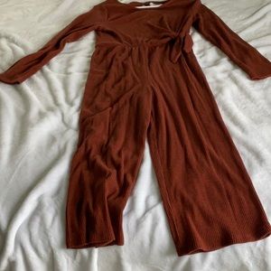 Burgundy jumpsuit